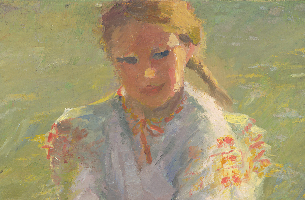 Želmíra Duchajová-Švehlová – Na lúke (detail), 1920 – 1929, olej, plátno